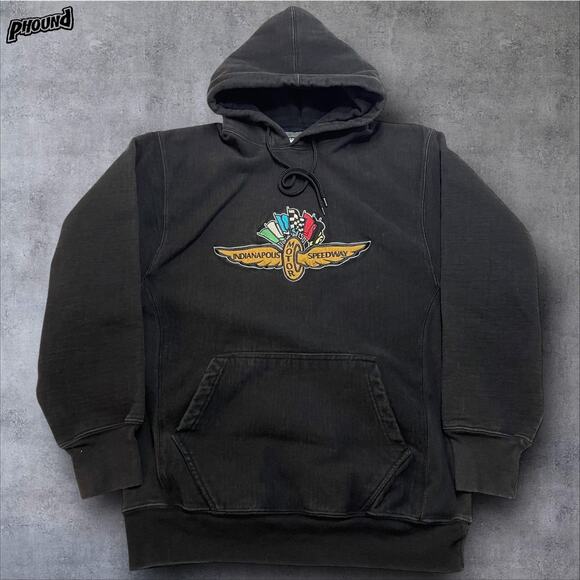 Indianapolis Motor Speedway Hoodie Mens Small Racing Pullover Embroidered Racing - Picture 1 of 9